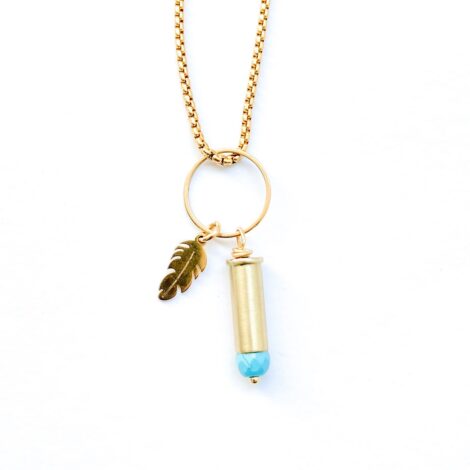 blue bullet necklace