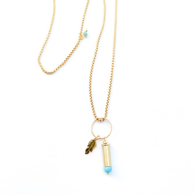 colar bullet azul