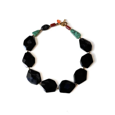colar agata negra